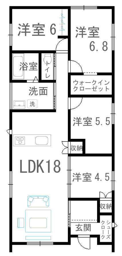間取り 前面は私道です